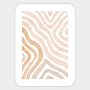 Warm pastel tone lines pattern Sticker